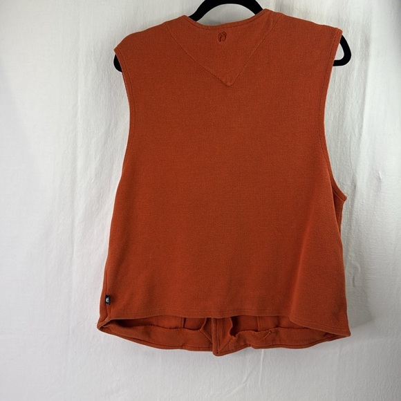 Vintage Hang Ten Men's Orange Button-Up Vest - Picture 2 of 9